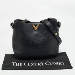 Pre Owned Louis Vuitton Black Monogram Leather Very Hobo Bag