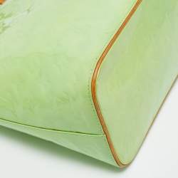 Pre Owned Louis Vuitton Apple Green Monogram Vernis Houston Bag