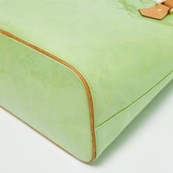 Pre Owned Louis Vuitton Apple Green Monogram Vernis Houston Bag