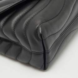Pre Owned Louis Vuitton Black Leather New Wave Chain MM Bag