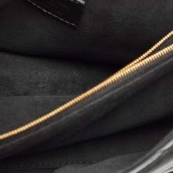 Pre Owned Louis Vuitton Black Leather New Wave Chain MM Bag