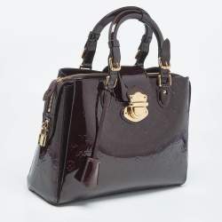 Pre Owned Louis Vuitton Amarante Monogram Vernis Melrose Avenue Bag