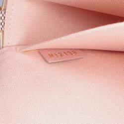 Pre Owned Louis Vuitton White Damier Azur Pochette Felicie