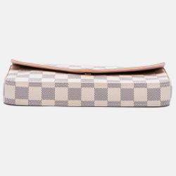 Pre Owned Louis Vuitton White Damier Azur Pochette Felicie