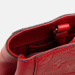 Pre Owned Louis Vuitton Red Monogram Empreinte Montaigne MM