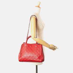 Pre Owned Louis Vuitton Red Monogram Empreinte Montaigne MM
