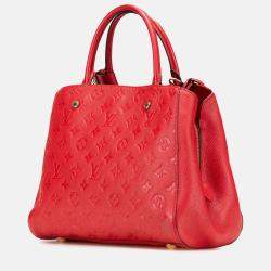 Pre Owned Louis Vuitton Red Monogram Empreinte Montaigne MM