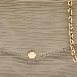 Pre Owned Louis Vuitton Galet Epi Leather Pochette Felicie Bag