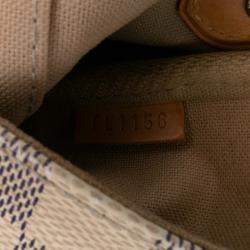 Pre Owned Louis Vuitton White Damier Azur Favorite PM