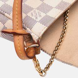 Pre Owned Louis Vuitton White Damier Azur Favorite PM
