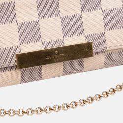 Pre Owned Louis Vuitton White Damier Azur Favorite PM