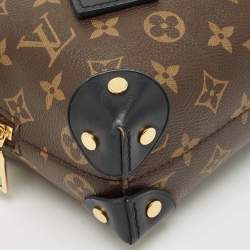 Pre Owned Louis Vuitton Black Monogram Canvas and Leather Petite Malle Souple Bag