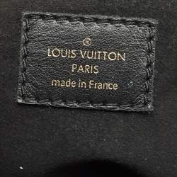 Pre Owned Louis Vuitton Black Monogram Canvas and Leather Petite Malle Souple Bag