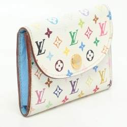 Pre Owned Louis Vuitton White Monogram Multicolore Visite Business Card Holder