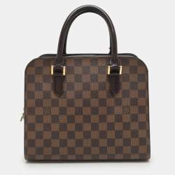 Pre Owned Louis Vuitton Damier Ebene Canvas and Leather Triana Bag