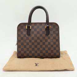 Pre Owned Louis Vuitton Damier Ebene Canvas and Leather Triana Bag