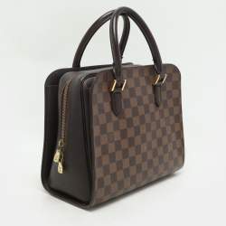 Pre Owned Louis Vuitton Damier Ebene Canvas and Leather Triana Bag