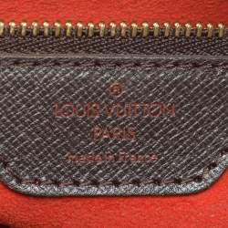Pre Owned Louis Vuitton Damier Ebene Canvas and Leather Triana Bag