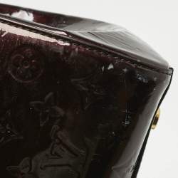 Pre Owned Louis Vuitton Amarante Monogram Vernis Brea GM Bag