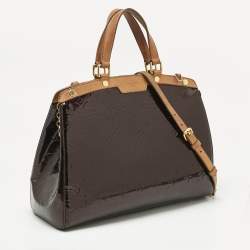 Pre Owned Louis Vuitton Amarante Monogram Vernis Brea GM Bag