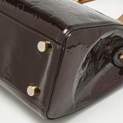 Pre Owned Louis Vuitton Amarante Monogram Vernis Brea GM Bag