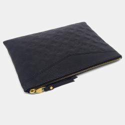Pre Owned Louis Vuitton Black Leather Empreinte Daily Clutch
