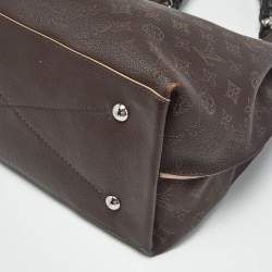 Pre Owned Louis Vuitton Brown Monogram Mahina Leather Carmel Bag