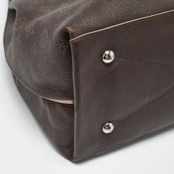 Pre Owned Louis Vuitton Brown Monogram Mahina Leather Carmel Bag