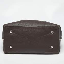 Pre Owned Louis Vuitton Brown Monogram Mahina Leather Carmel Bag