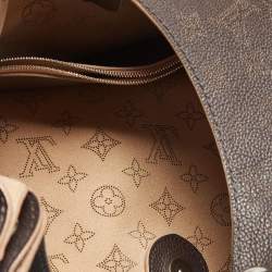 Pre Owned Louis Vuitton Brown Monogram Mahina Leather Carmel Bag