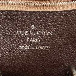 Pre Owned Louis Vuitton Brown Monogram Mahina Leather Carmel Bag