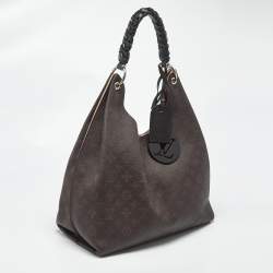 Pre Owned Louis Vuitton Brown Monogram Mahina Leather Carmel Bag