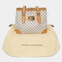 Pre Owned Louis Vuitton Hampstead MM Damier Azur Canvas Shoulder Bag
