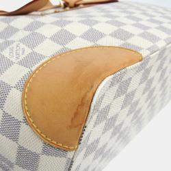 Pre Owned Louis Vuitton Hampstead MM Damier Azur Canvas Shoulder Bag