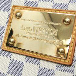 Pre Owned Louis Vuitton Hampstead MM Damier Azur Canvas Shoulder Bag