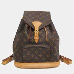 Pre Owned Louis Vuitton Montsouris MM Brown Monogram Canvas Backpack
