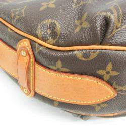 Pre Owned Louis Vuitton Tulam GM Brown Monogram Canvas Shoulder Bag