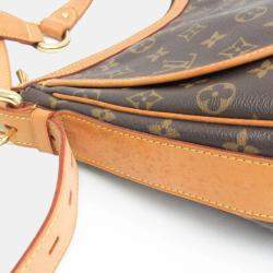 Pre Owned Louis Vuitton Tulam GM Brown Monogram Canvas Shoulder Bag