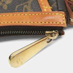 Pre Owned Louis Vuitton Tulam GM Brown Monogram Canvas Shoulder Bag