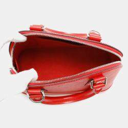 Pre Owned Louis Vuitton Alma BB Coquelicot Epi Leather Satchel Bag
