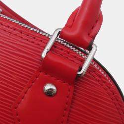 Pre Owned Louis Vuitton Alma BB Coquelicot Epi Leather Satchel Bag