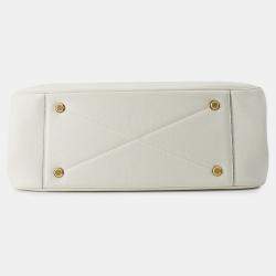 Pre Owned Louis Vuitton All Set White/Blackm57203 Leather Size Mm