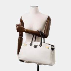 Pre Owned Louis Vuitton All Set White/Blackm57203 Leather Size Mm