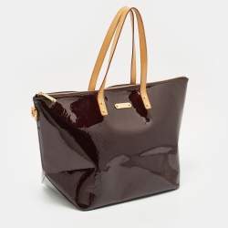 Pre Owned Louis Vuitton Amarante Monogram Vernis Bellevue GM Bag