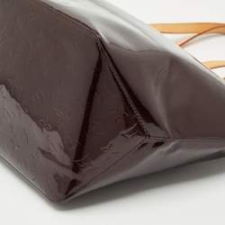 Pre Owned Louis Vuitton Amarante Monogram Vernis Bellevue GM Bag