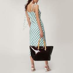 Pre Owned Louis Vuitton Amarante Monogram Vernis Bellevue GM Bag