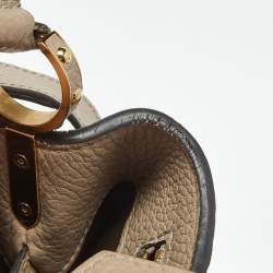 Pre Owned Louis Vuitton Beige Taurillon Leather Capucines BB Bag