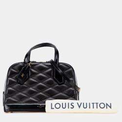 Pre Owned Louis Vuitton Black Quilted Lambskin Malletage Dora PM