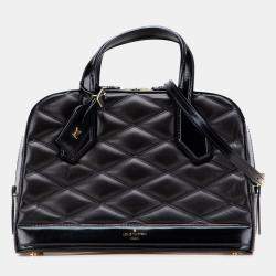 Pre Owned Louis Vuitton Black Quilted Lambskin Malletage Dora PM