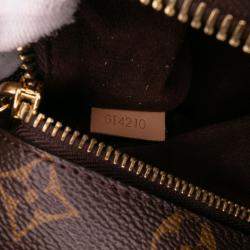 Pre Owned Louis Vuitton Brown Monogram Pochette Metis